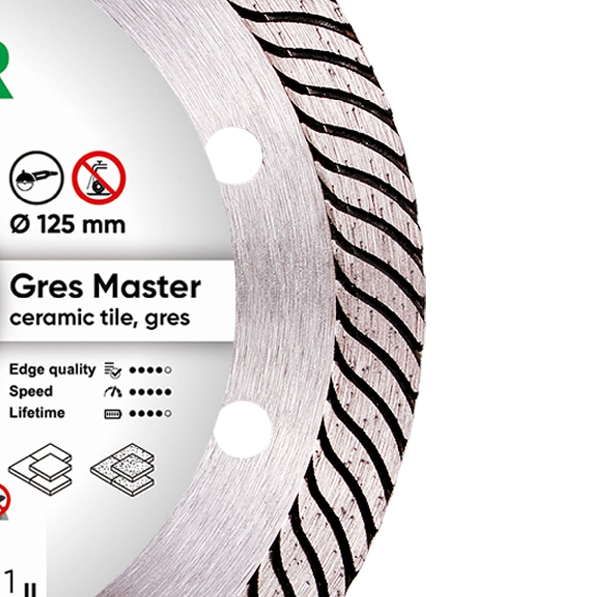 DISCO DE CORTE DE DIAMANTE 1A1R Ø 115 mm a Ø 230 mm GRES MASTER
