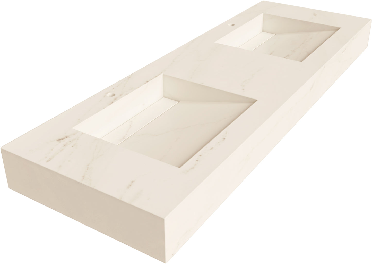 Bancada Torino em DEKTON 4 mm com Lavatórios Dupla Integrado