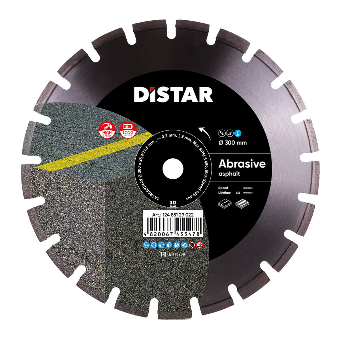 DISCO DE CORTE DE DIAMANTE 1A1RSS Ø 300 mm a Ø 500 mm - ABRASIVO MAIS VENDIDO