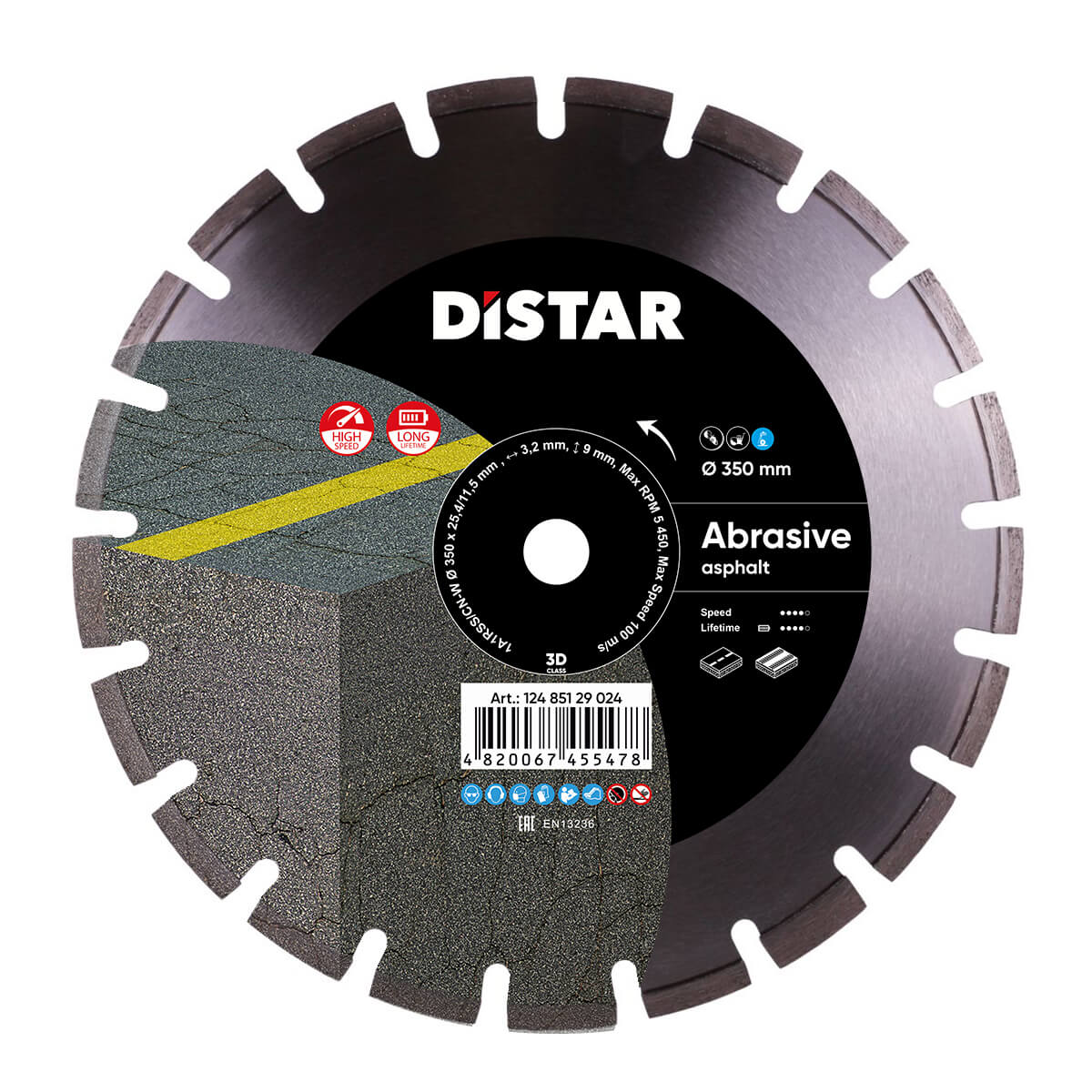 DISCO DE CORTE DE DIAMANTE 1A1RSS Ø 300 mm a Ø 500 mm - ABRASIVO MAIS VENDIDO