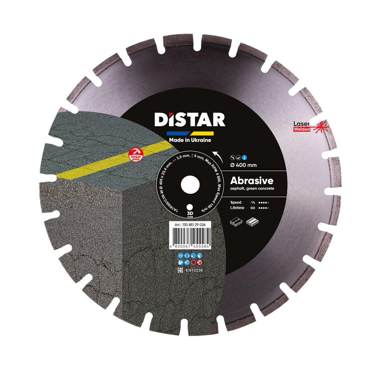 DISCO DE CORTE DE DIAMANTE 1A1RSS Ø 300 mm a Ø 500 mm - ABRASIVO MAIS VENDIDO