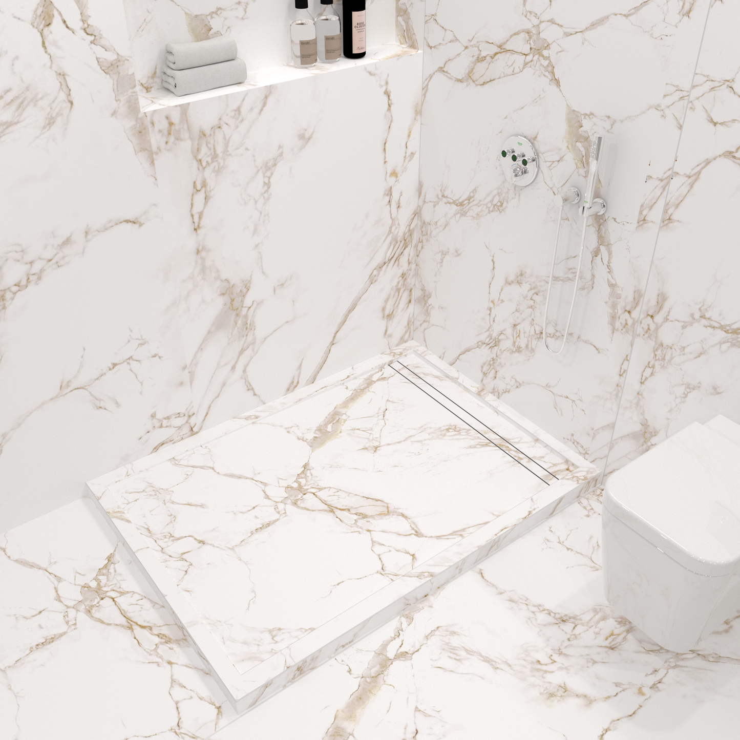 Base de Duche Bolzano - Estruturada em Dekton 8 mm