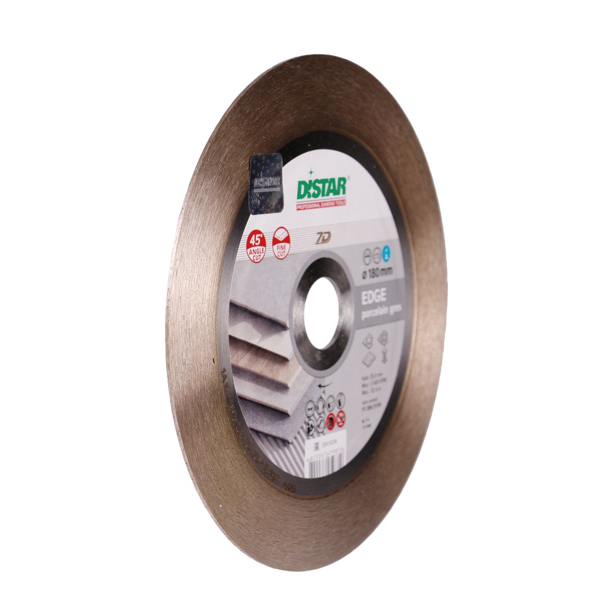 DISCO DE CORTE DIAMANTADA 1A1R Ø 180 mm a Ø 250 mm EDGE