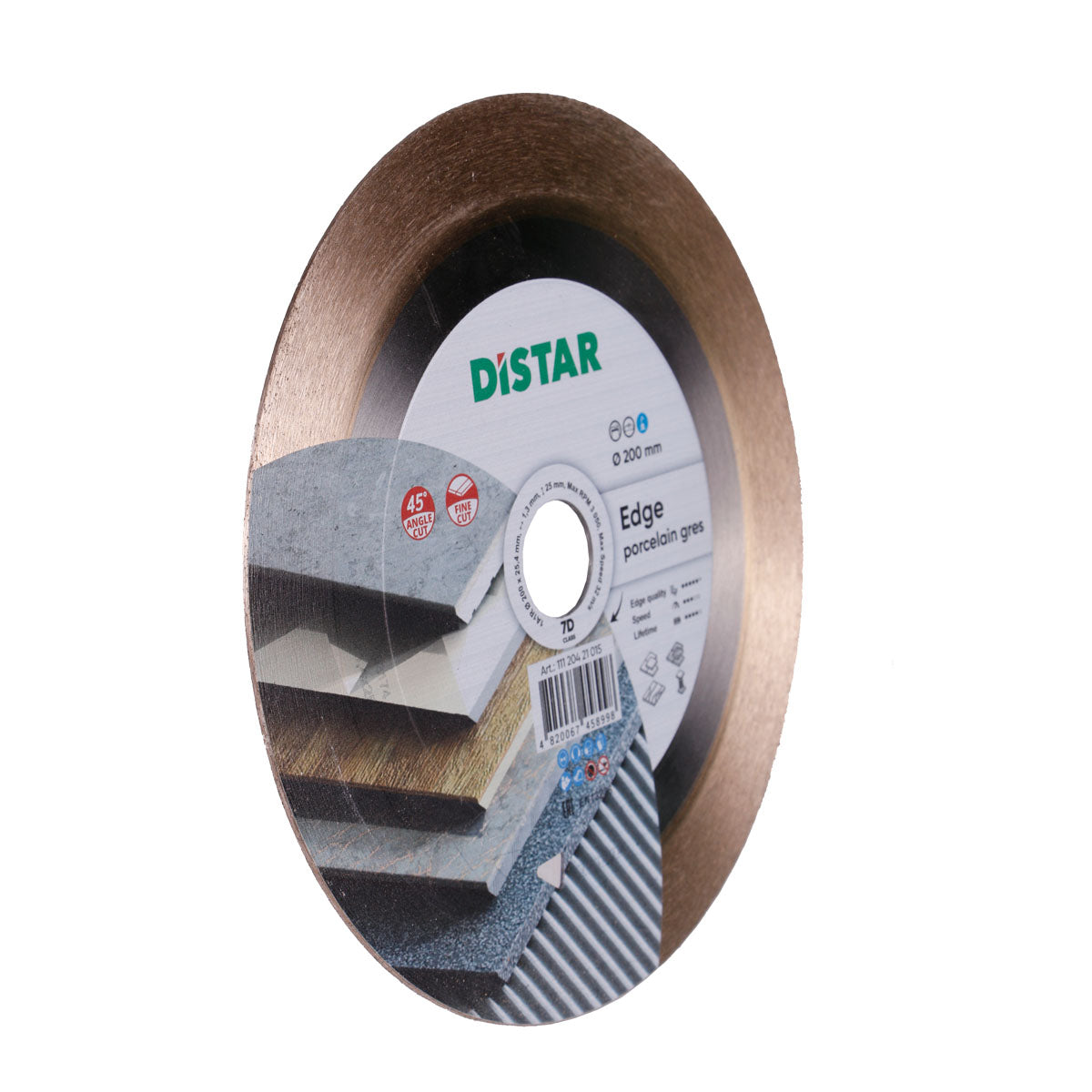 DISCO DE CORTE DIAMANTADA 1A1R Ø 180 mm a Ø 250 mm EDGE