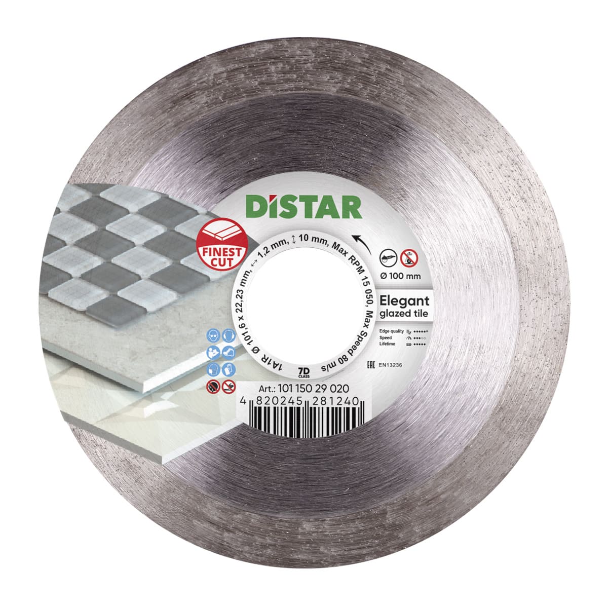 DISCO DE CORTE DE DIAMANTE 1A1R Ø 100 mm ELEGANT