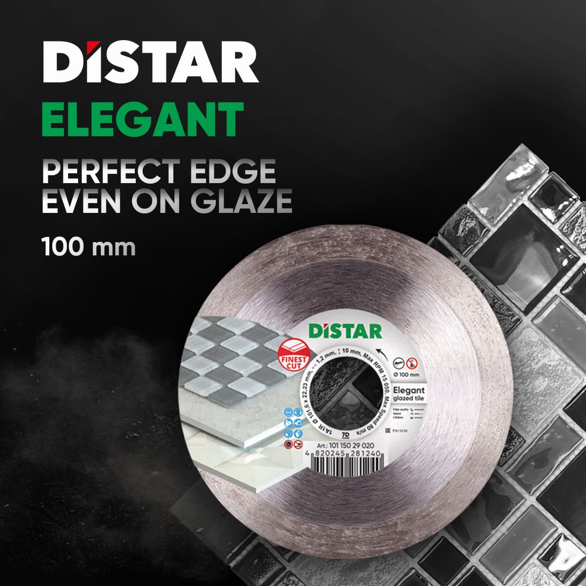 DISCO DE CORTE DE DIAMANTE 1A1R Ø 100 mm ELEGANT
