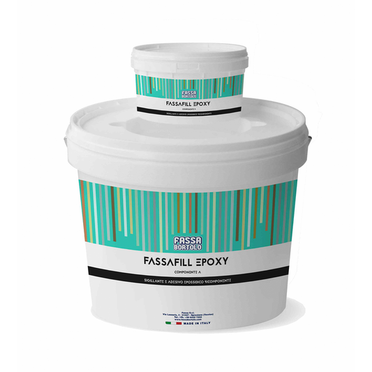 FASSAFILL EPOXY Decorative epoxy glue and grout, colored, two-component and acid-resistant, for joints from 1 to 10 mm - Fassa Bortolo