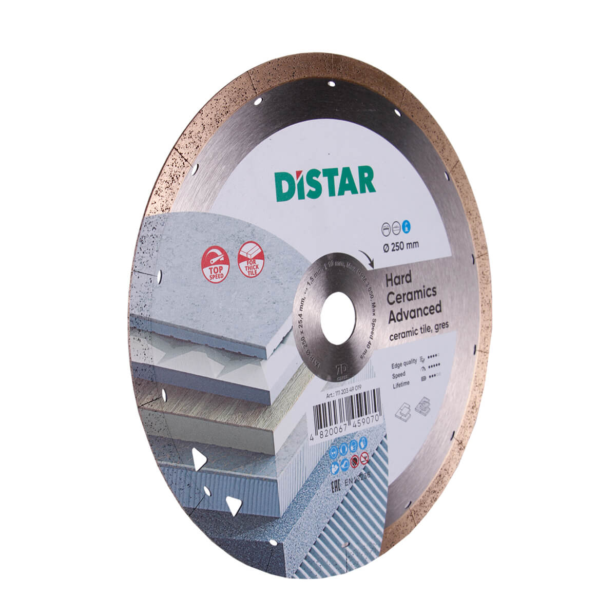 DISCO DA TAGLIO DIAMANTATO 1A1R Ø 200 mm a Ø 300 mm CERAMICA DURA AVANZATA