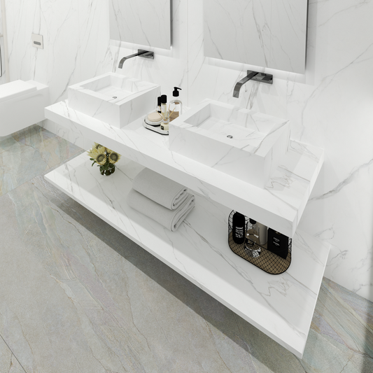 Lavabo sovrapposto Cuba mod. Celestina - 52x40x15 cm