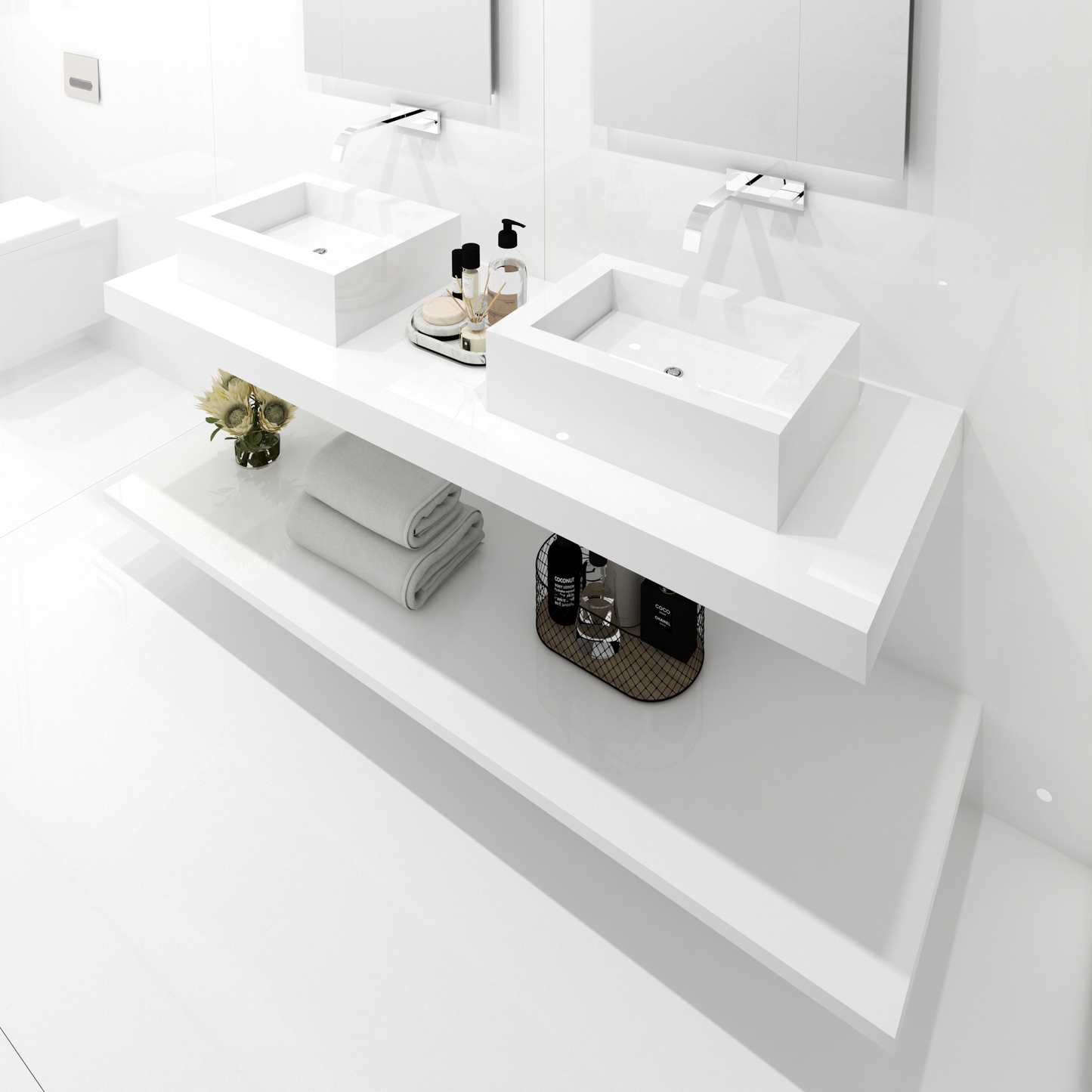 Lavabo sovrapposto Cuba mod. Celestina - 52x40x15 cm