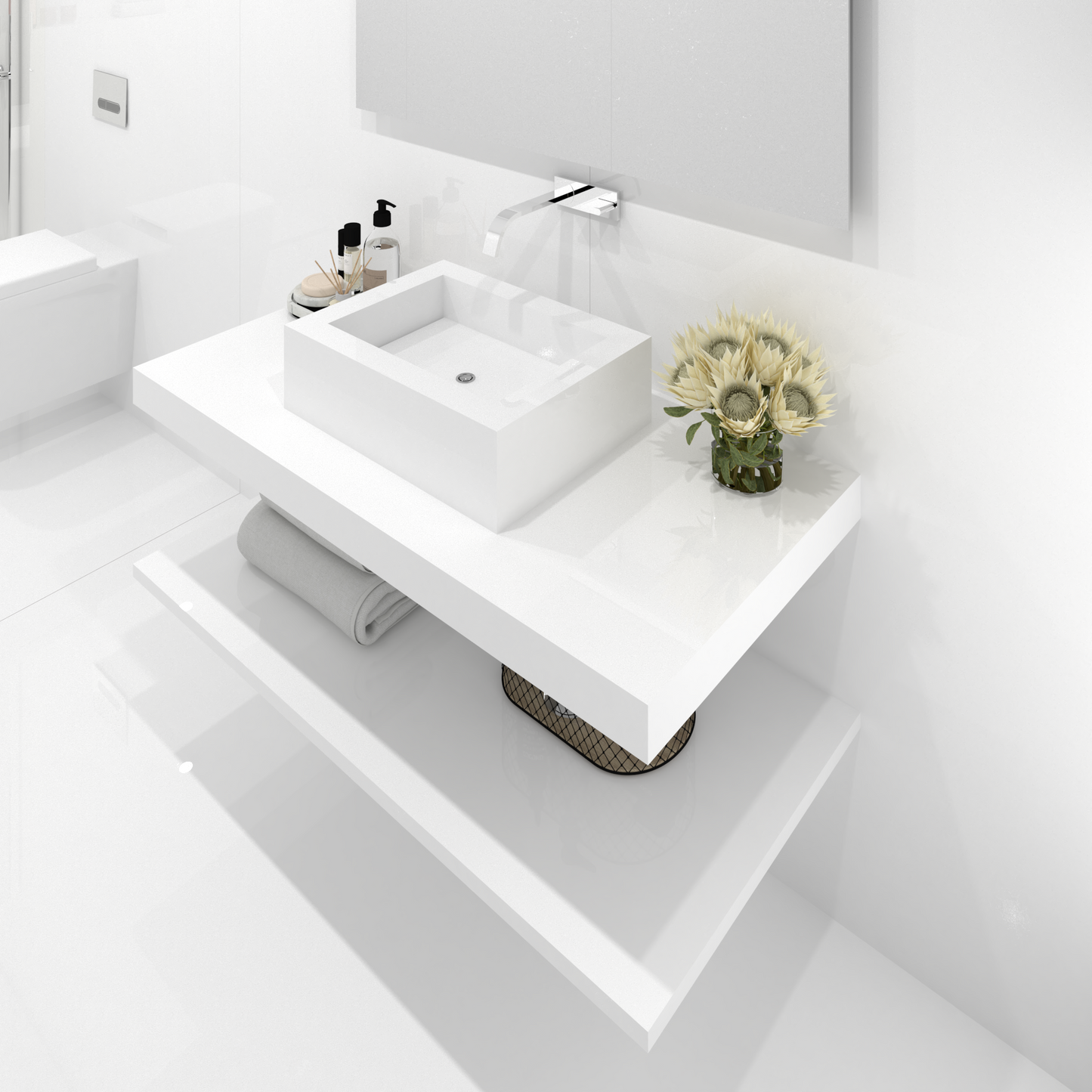 Lavabo sovrapposto Cuba mod. Celestina - 52x40x15 cm
