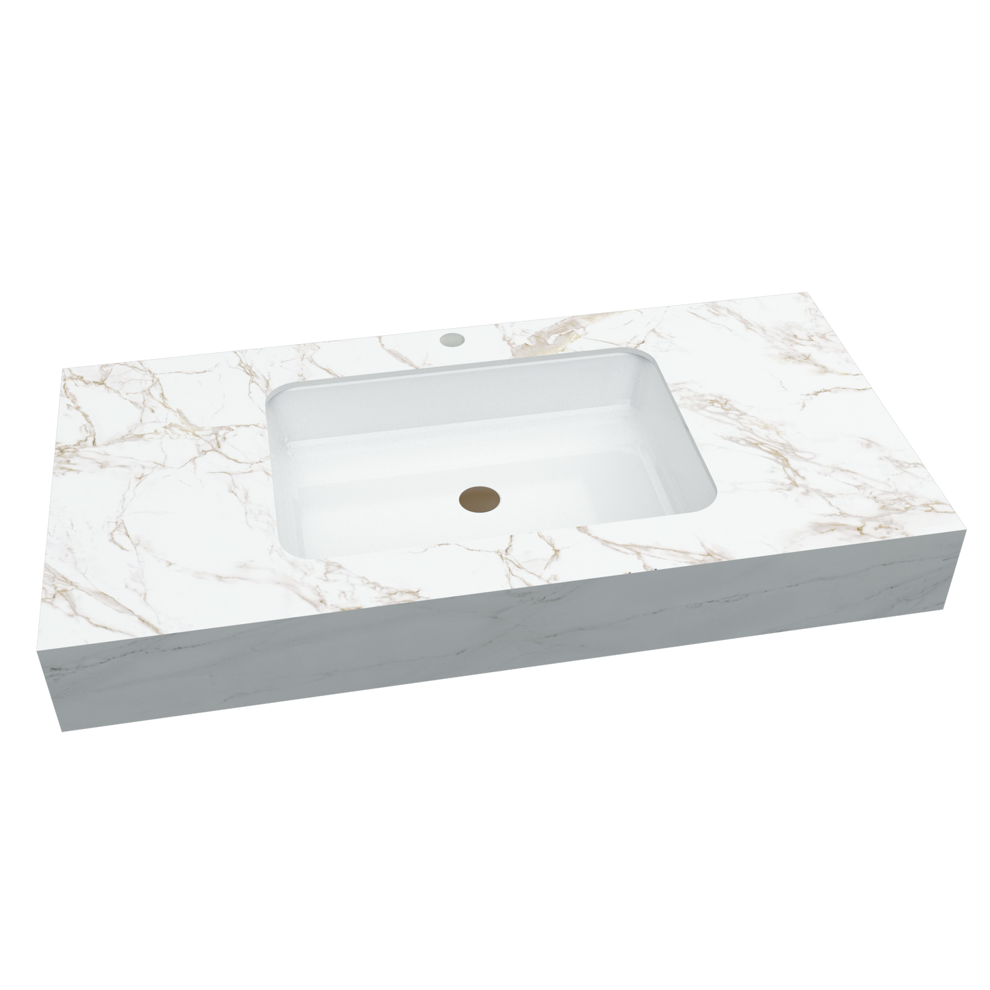 Bancada Reta Roma em Dekton 12mm com lavatório de Encastrar por Baixo