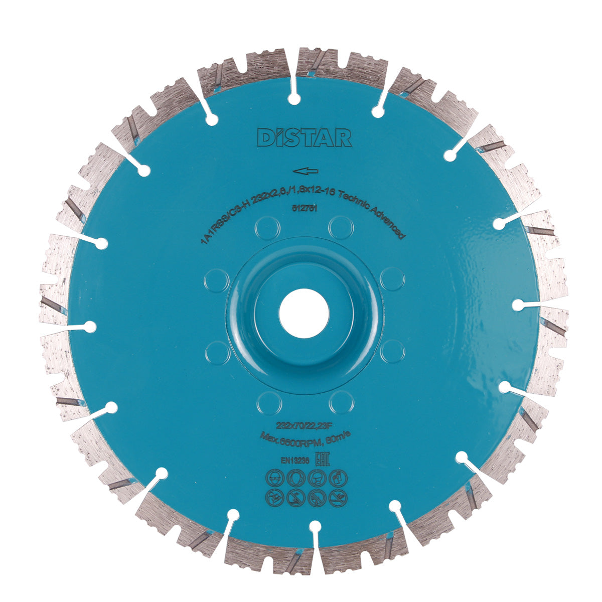 DISCO DA TAGLIO DIAMANTATO 1A1RSS Ø 125mm a Ø 230 mmX22.23F TECHNIC ADVANCED