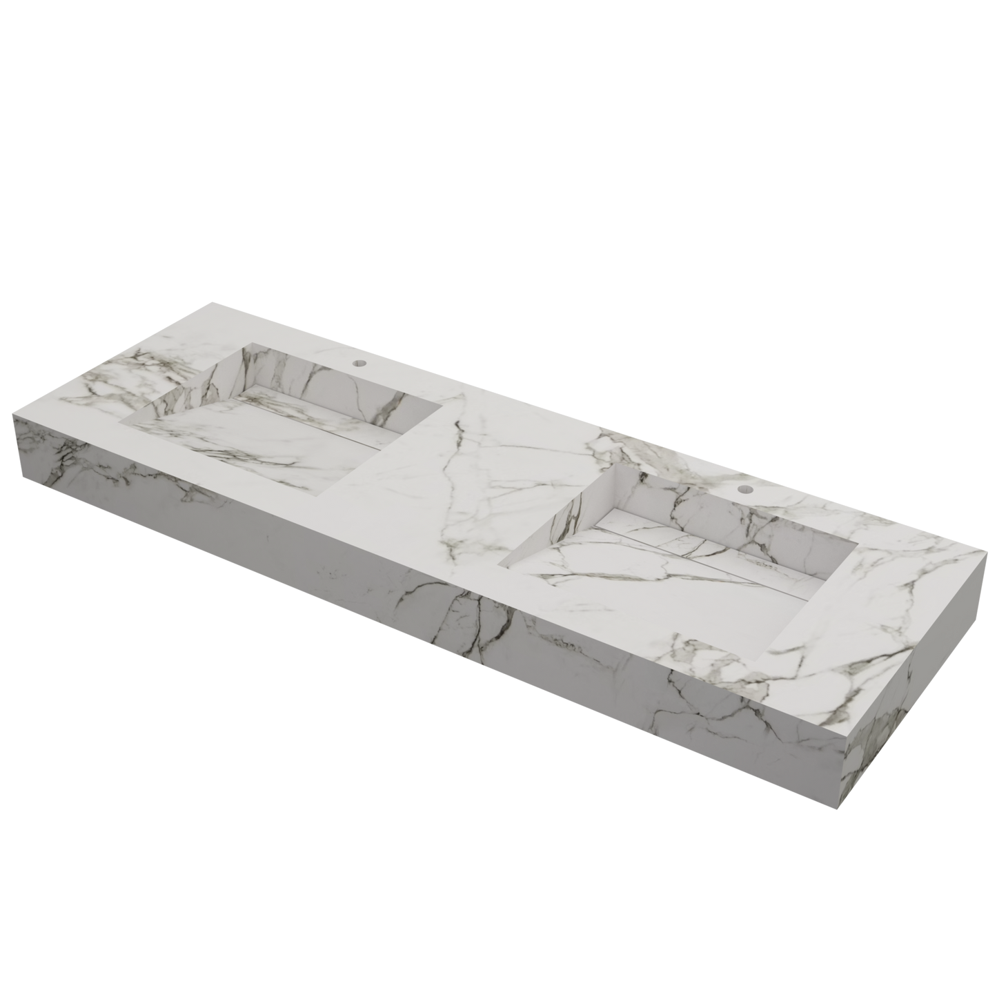 Bancada Torino em DEKTON 4 mm com Lavatórios Dupla Integrado