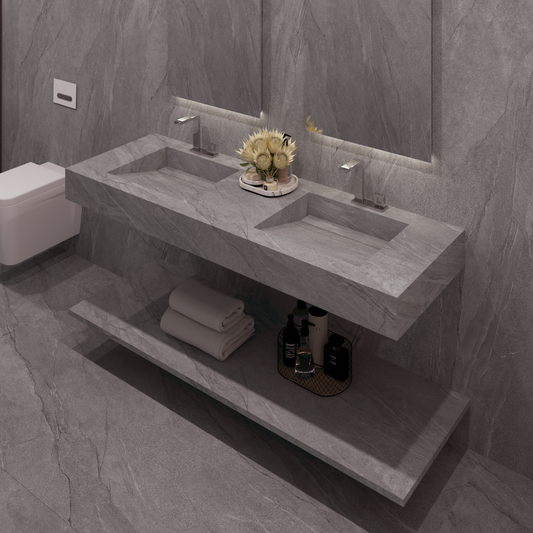 Cuba washbasin mod. Graziana - 190 x 55 x 15 cm