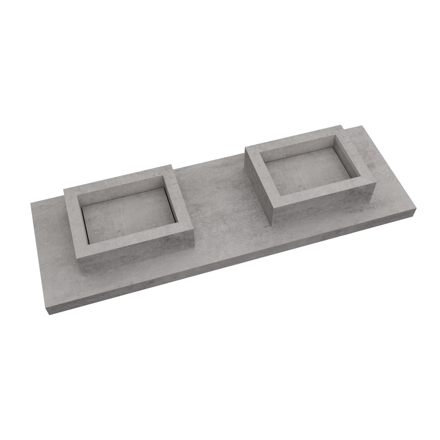 Bancada Reta Toscana em Dekton 4 mm com Lavatório Duplo de Pousar no mesmo Material