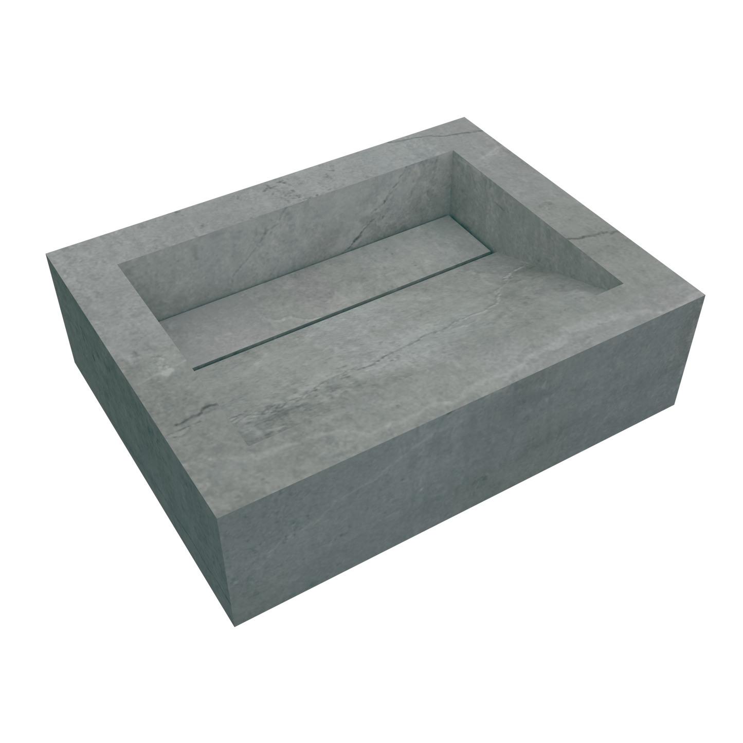 Bancada Reta Siena em Dekton 4 mm com Lavatório de Pousar no mesmo Material