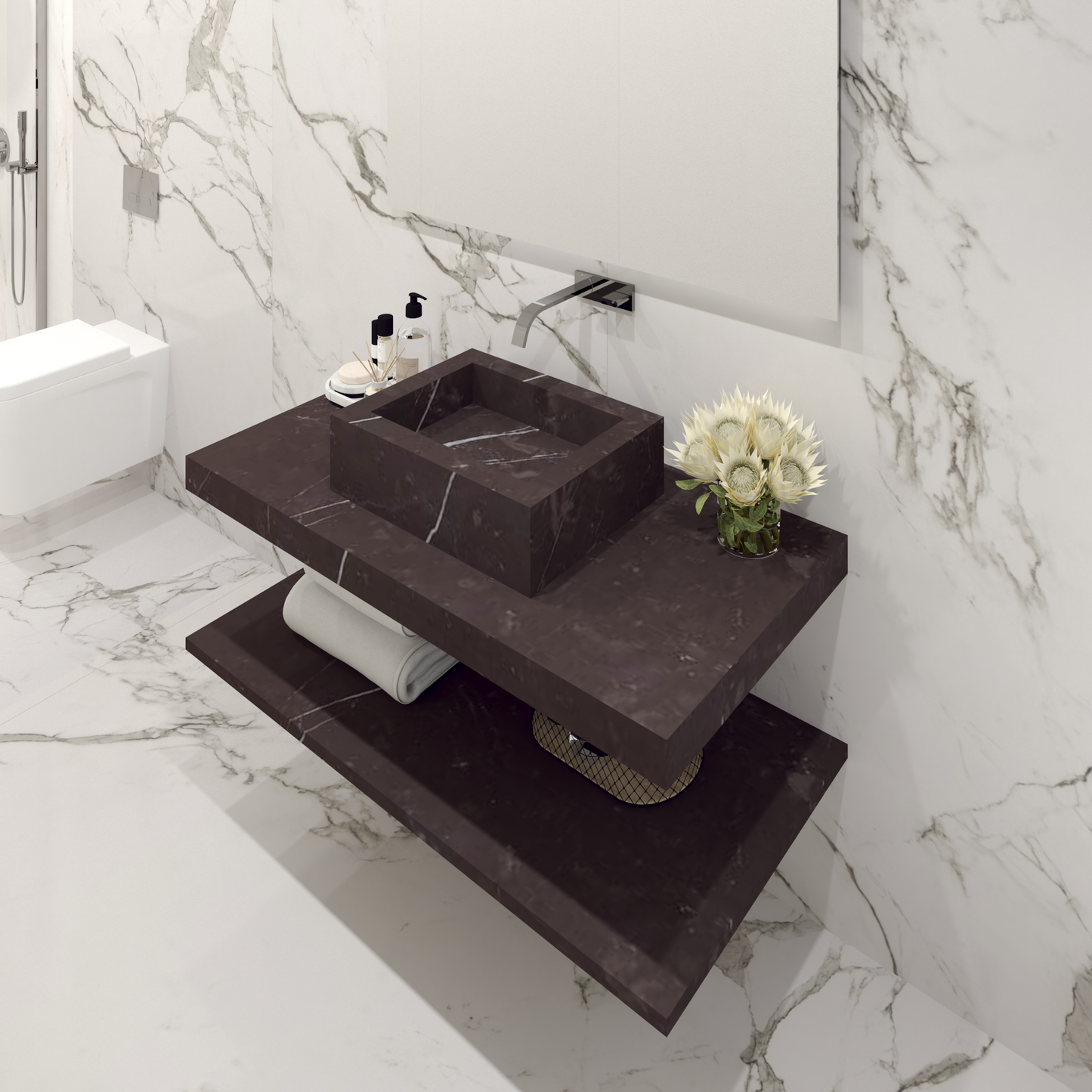 Lavabo sovrapposto Cuba mod. Allegra - 52 x 40 x 15 cm