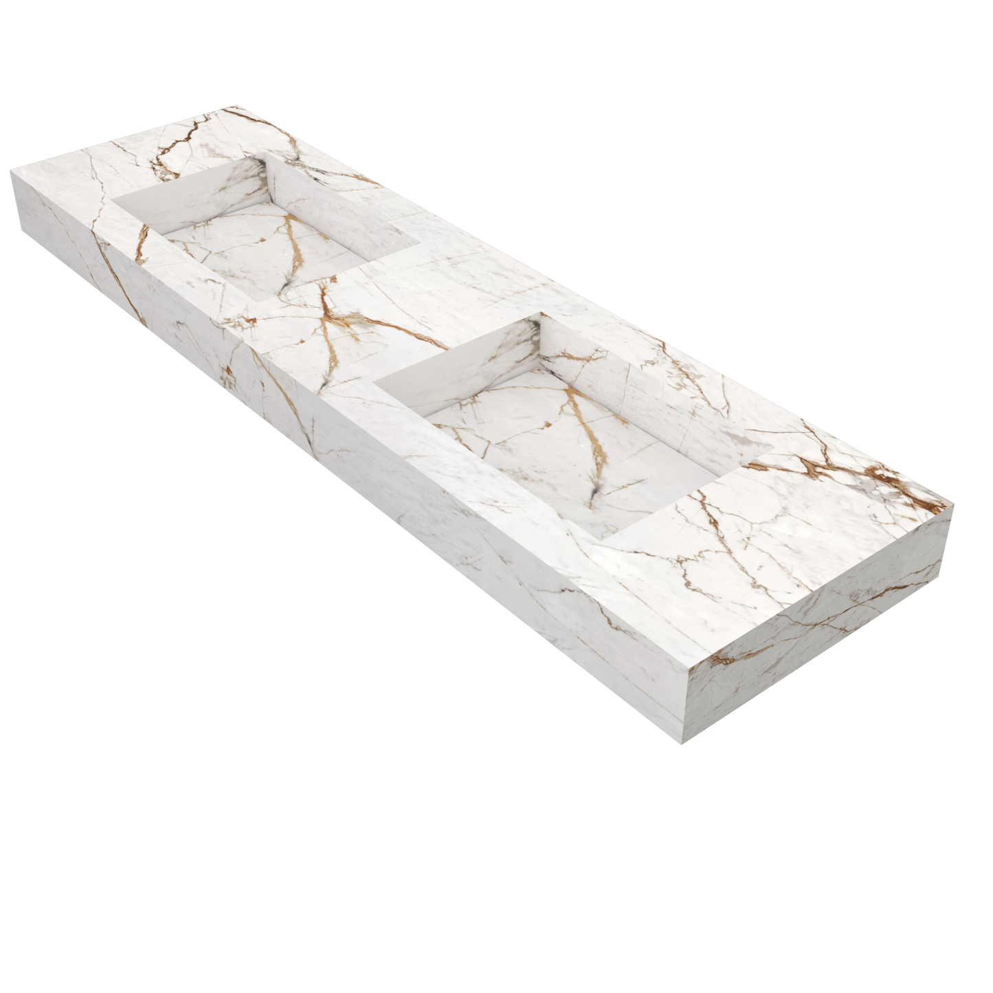 Bancada Veneza em DEKTON 4 mm com Lavatórios Dupla Integrados