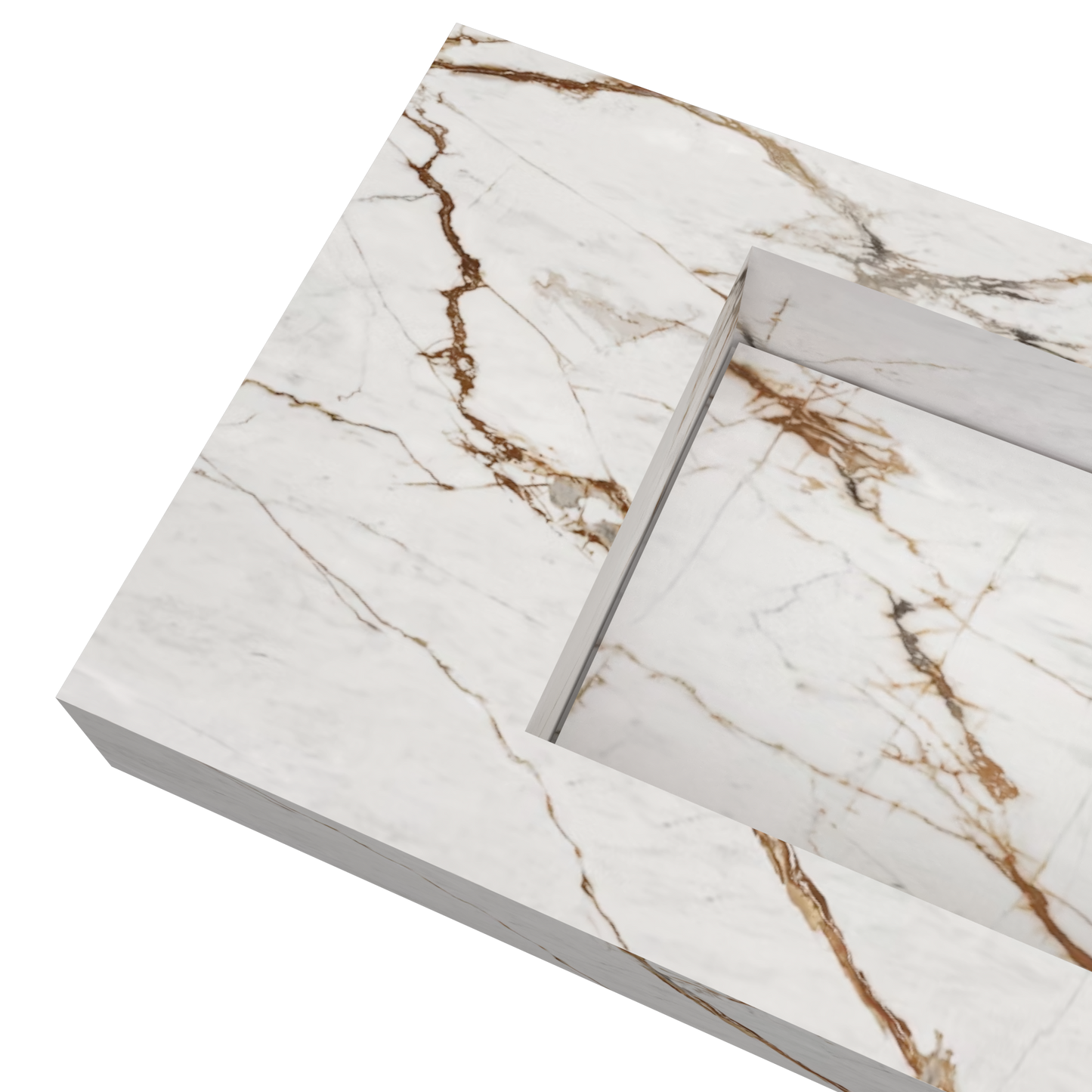 Bancada Veneza em DEKTON 4 mm com Lavatórios Dupla Integrados