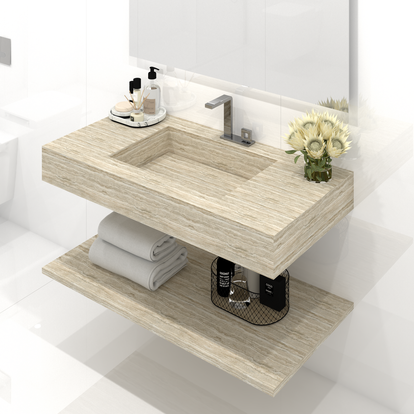 Lavabo Cuba mod. Mariella - 150 x 55 x 15 cm