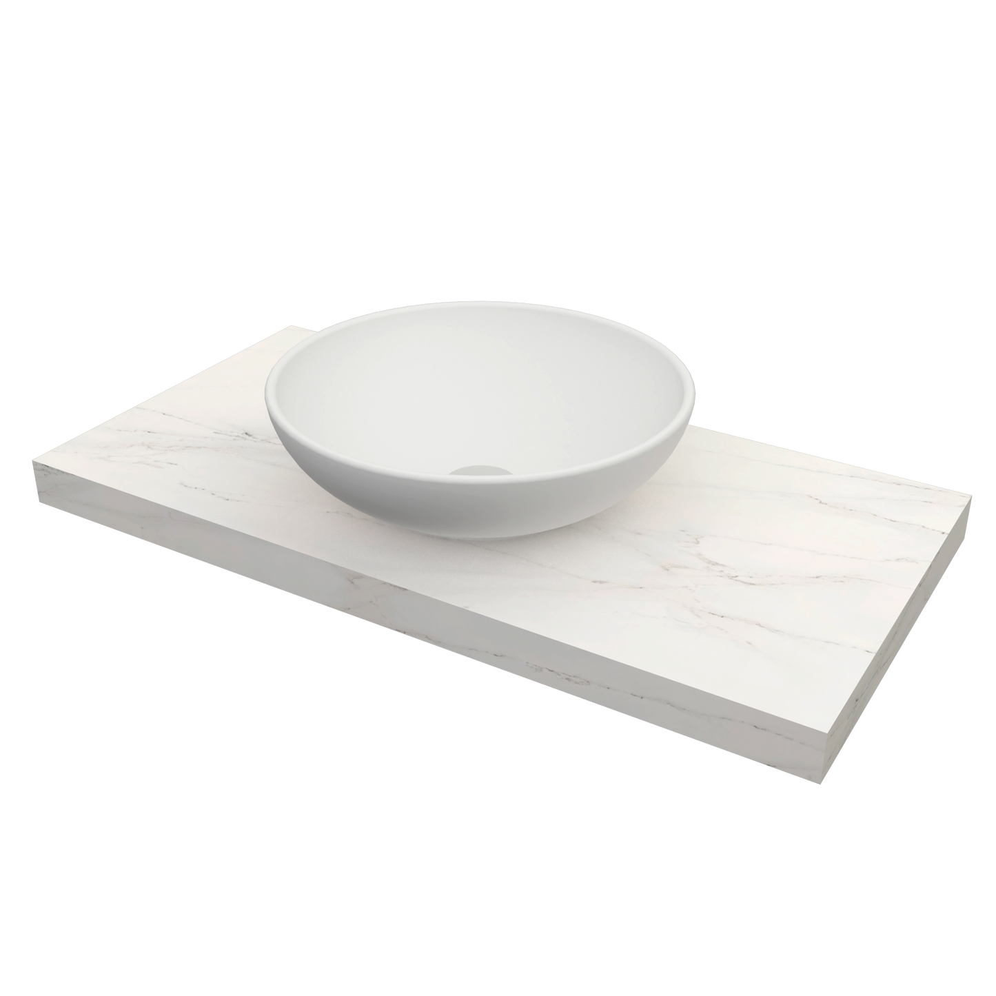 Bancada Reta Vicenza em DEKTON 4 mm com furação para Lavatório de pousar