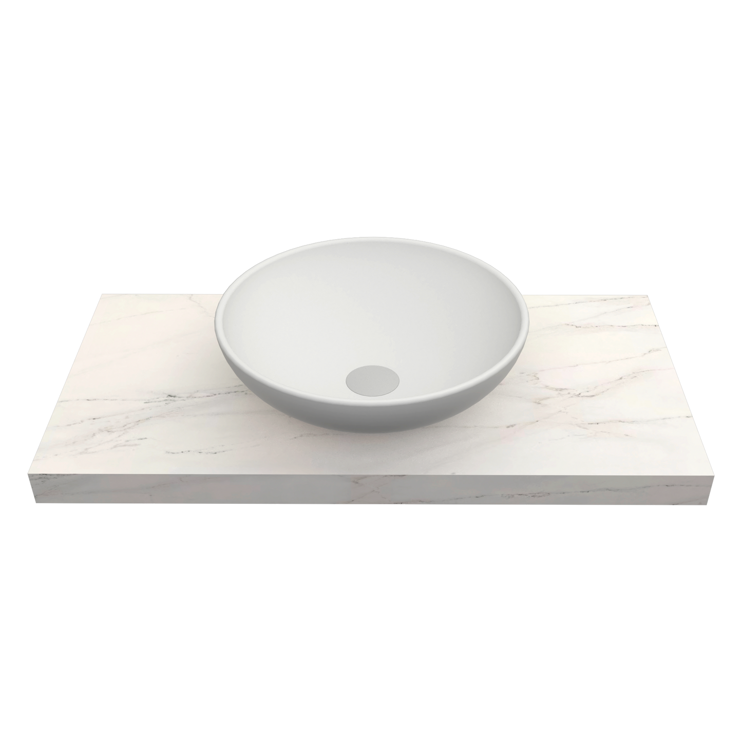 Bancada Reta Vicenza em DEKTON 4 mm com furação para Lavatório de pousar