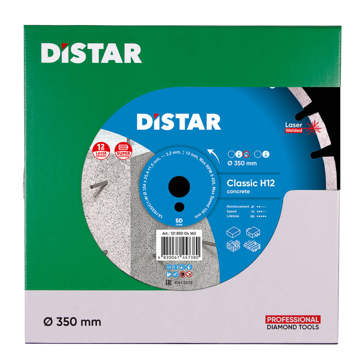 DISCOS GRANDES DE CORTE DE DIAMANTE 1A1RSS Ø 304 mm a Ø 404 mm CLASSIC H12E