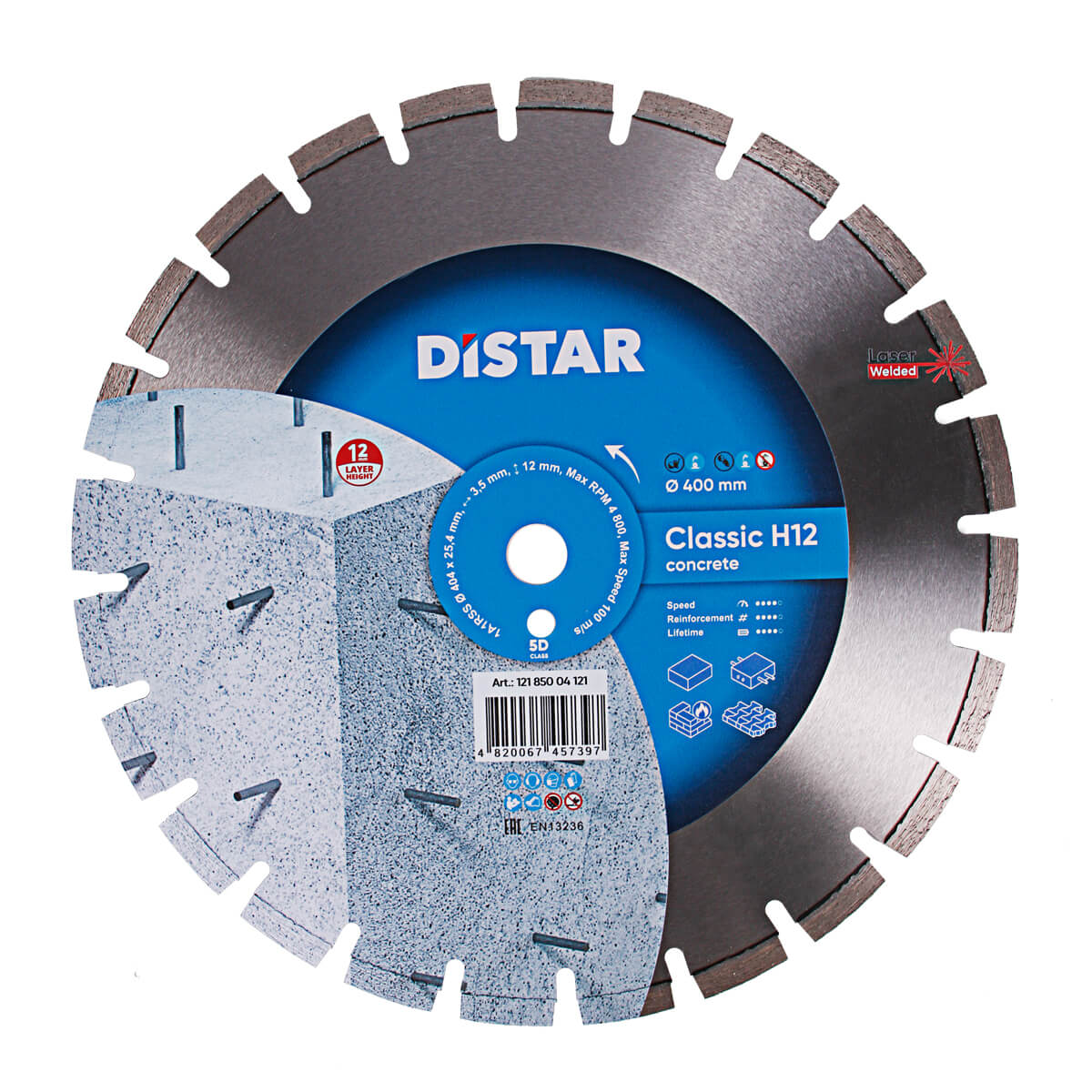 DISCOS GRANDES DE CORTE DE DIAMANTE 1A1RSS Ø 304 mm a Ø 404 mm CLASSIC H12E