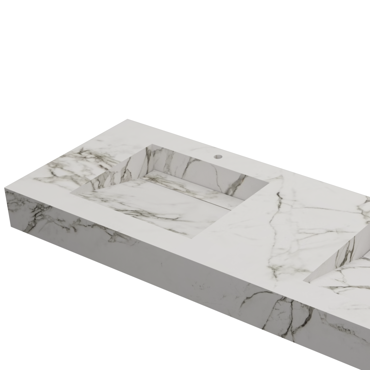 Bancada Torino em DEKTON 4 mm com Lavatórios Dupla Integrado