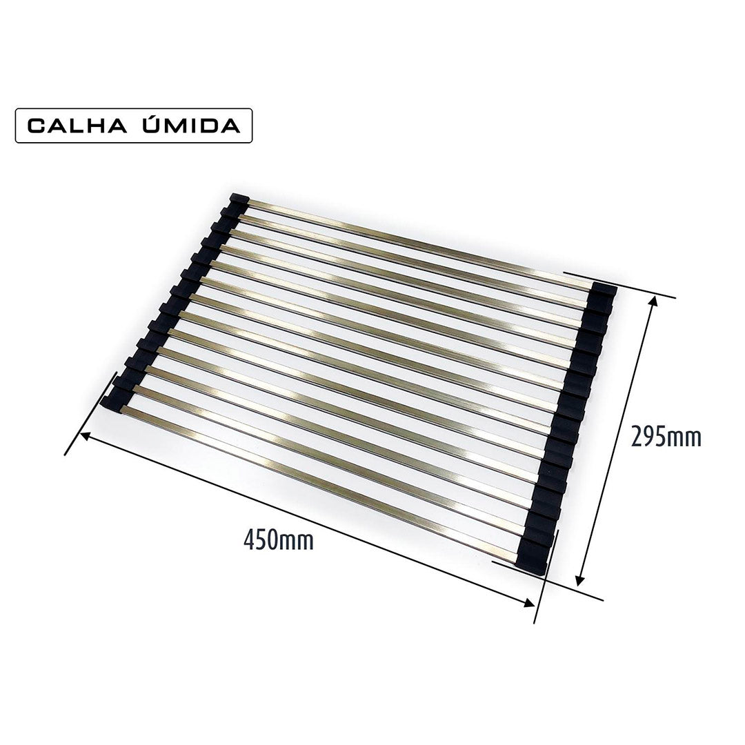 Tappetino drenante multiuso in acciaio inox CA 450 Vasca umida - ACCIAIO 304