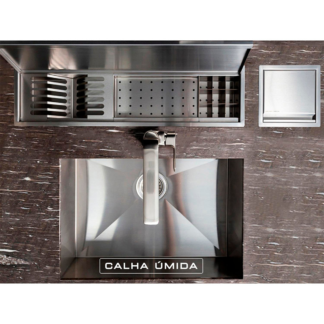 Cestino per raccolta differenziata Quadratta Kitchen 5L - ACCIAIO 304