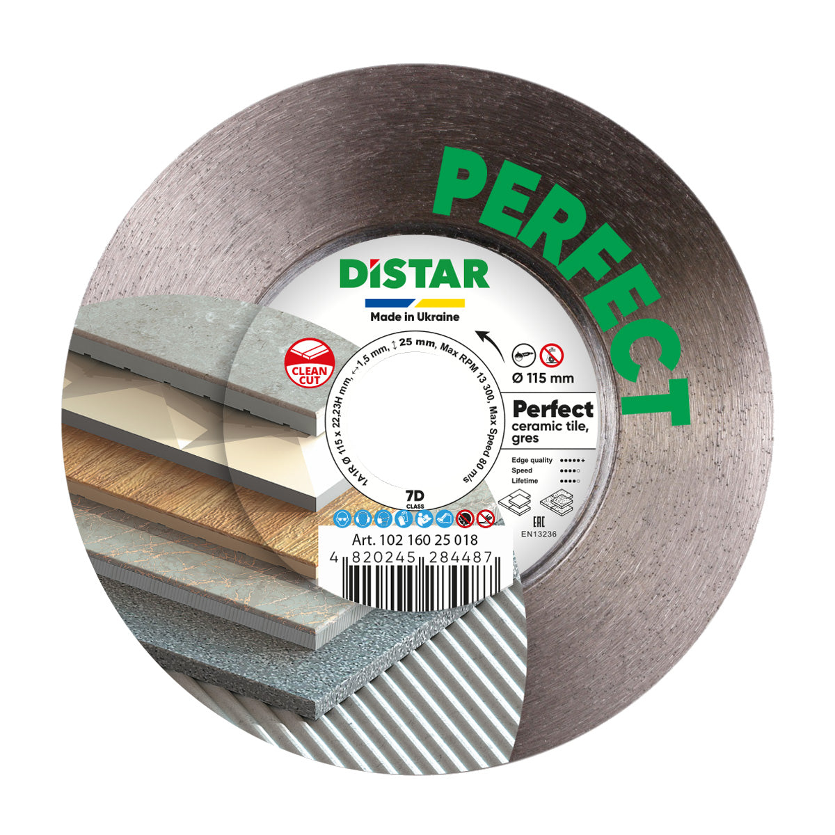 DISCO DA TAGLIO DIAMANTATO 1A1R 125X22.23H PERFETTO