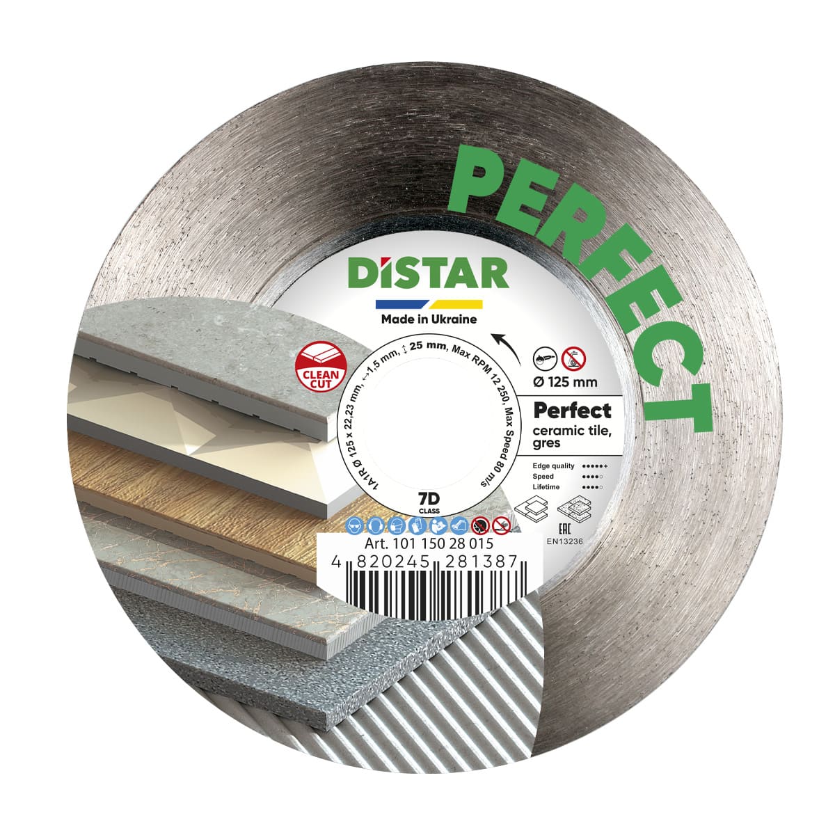 DISCO DA TAGLIO DIAMANTATO 1A1R 125X22.23H PERFETTO