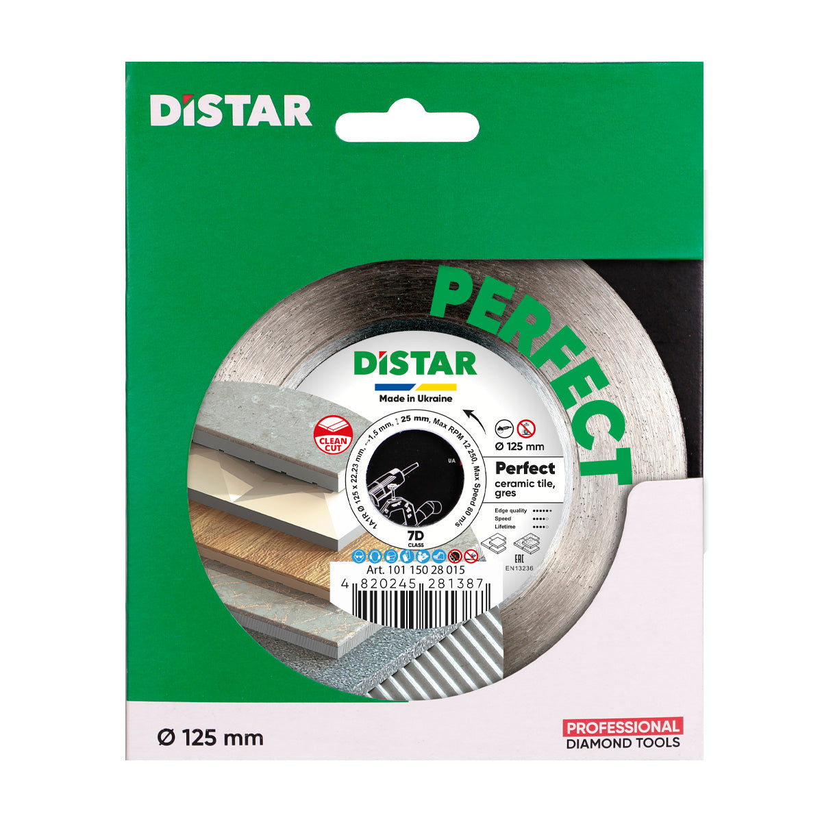 DISCO DA TAGLIO DIAMANTATO 1A1R 125X22.23H PERFETTO