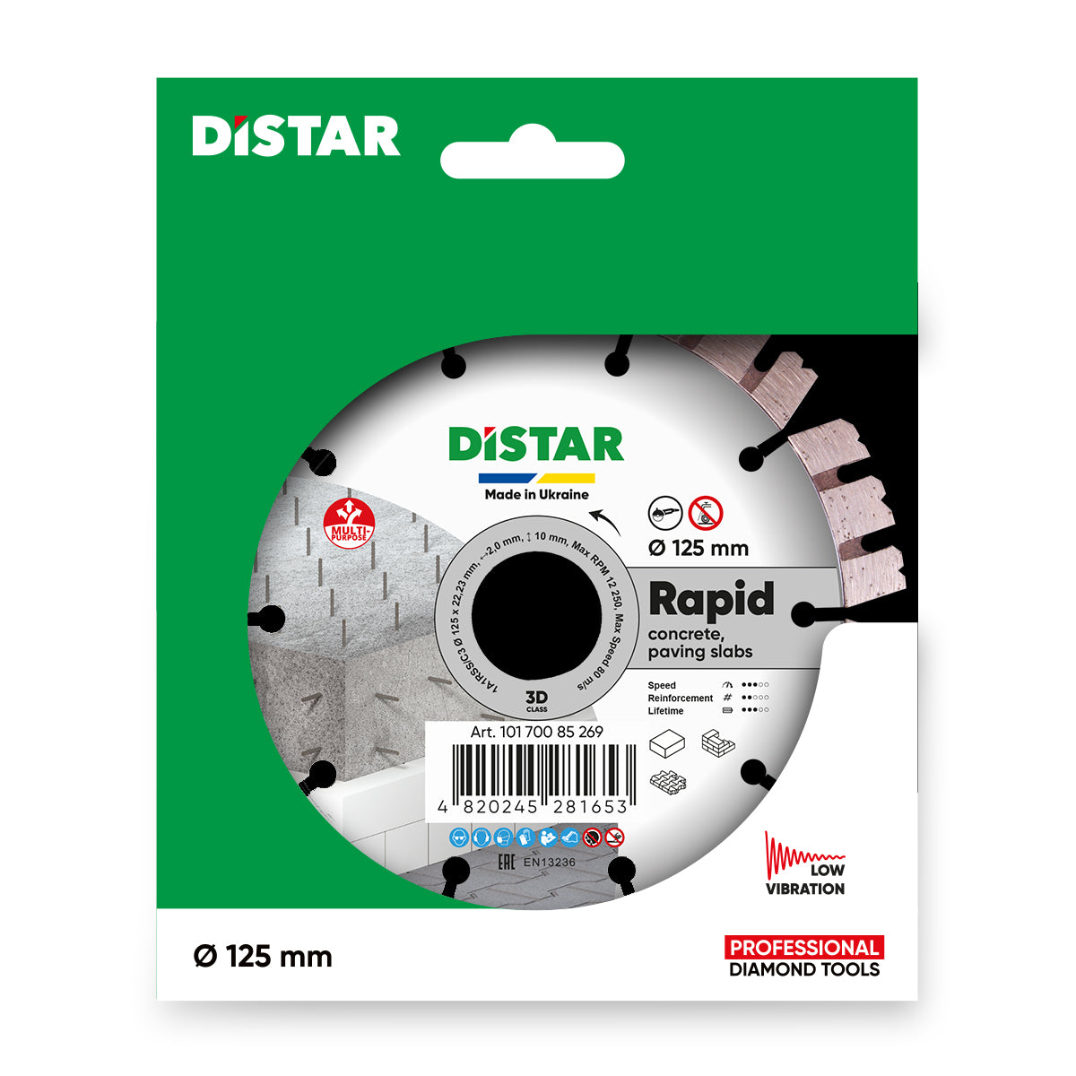 DISCO DE CORTE DE DIAMANTE 1A1RSS 125 RAPID