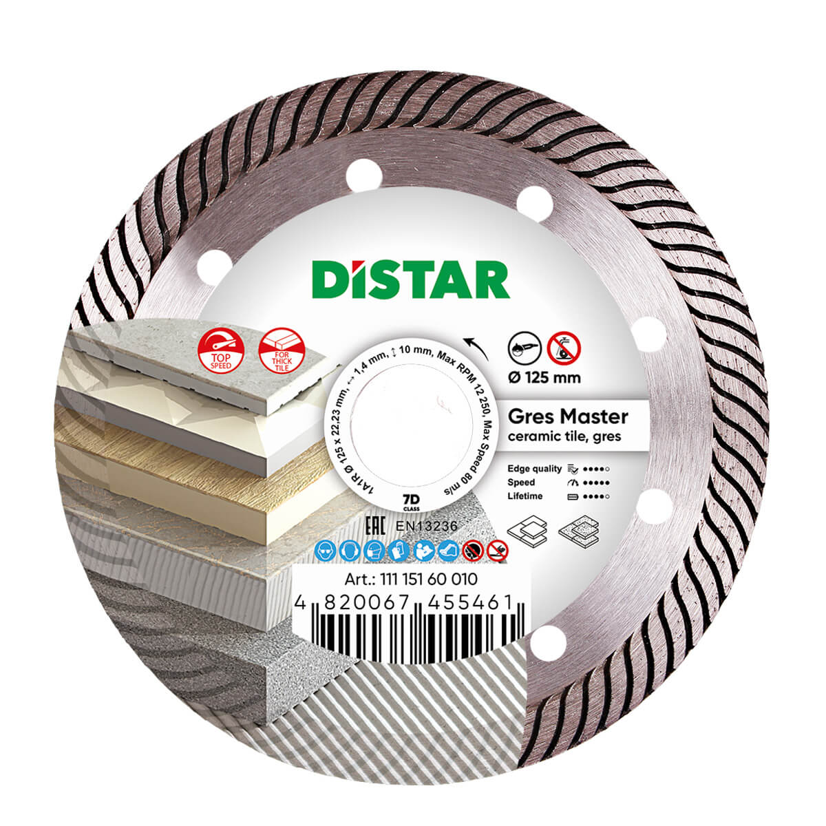 DISCO DIAMANTATO 1A1R da Ø 115 mm a Ø 230 mm GRES MASTER