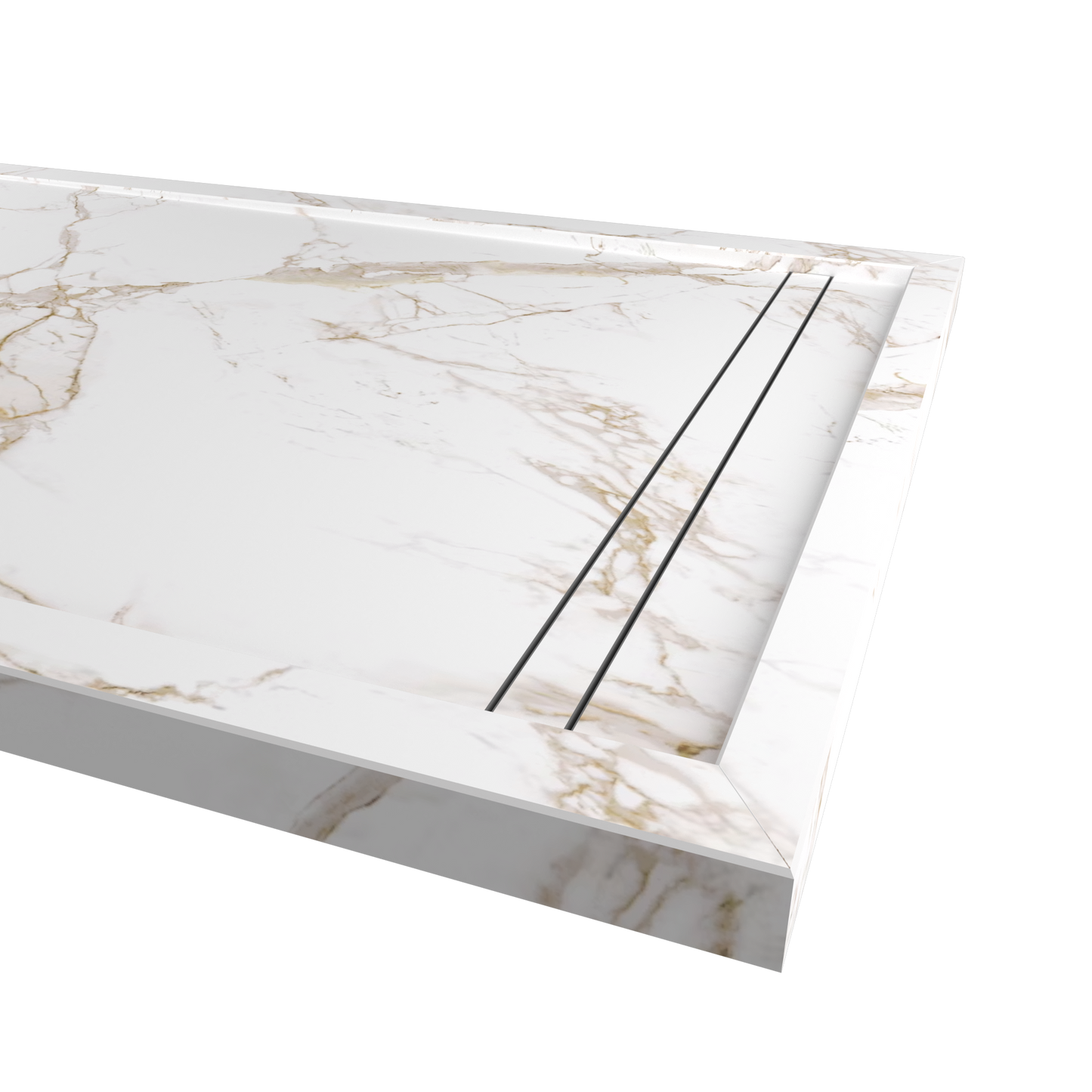 Base de Duche Bolzano  - Estruturada em Dekton 8 mm