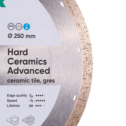 DIAMOND CUTTING BLADE 1A1R Ø 200 mm to Ø 300 mm ADVANCED HARD CERAMIC