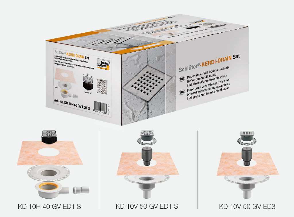 Conjuntos Schlüter®-KERDI-LINE-DRAIN