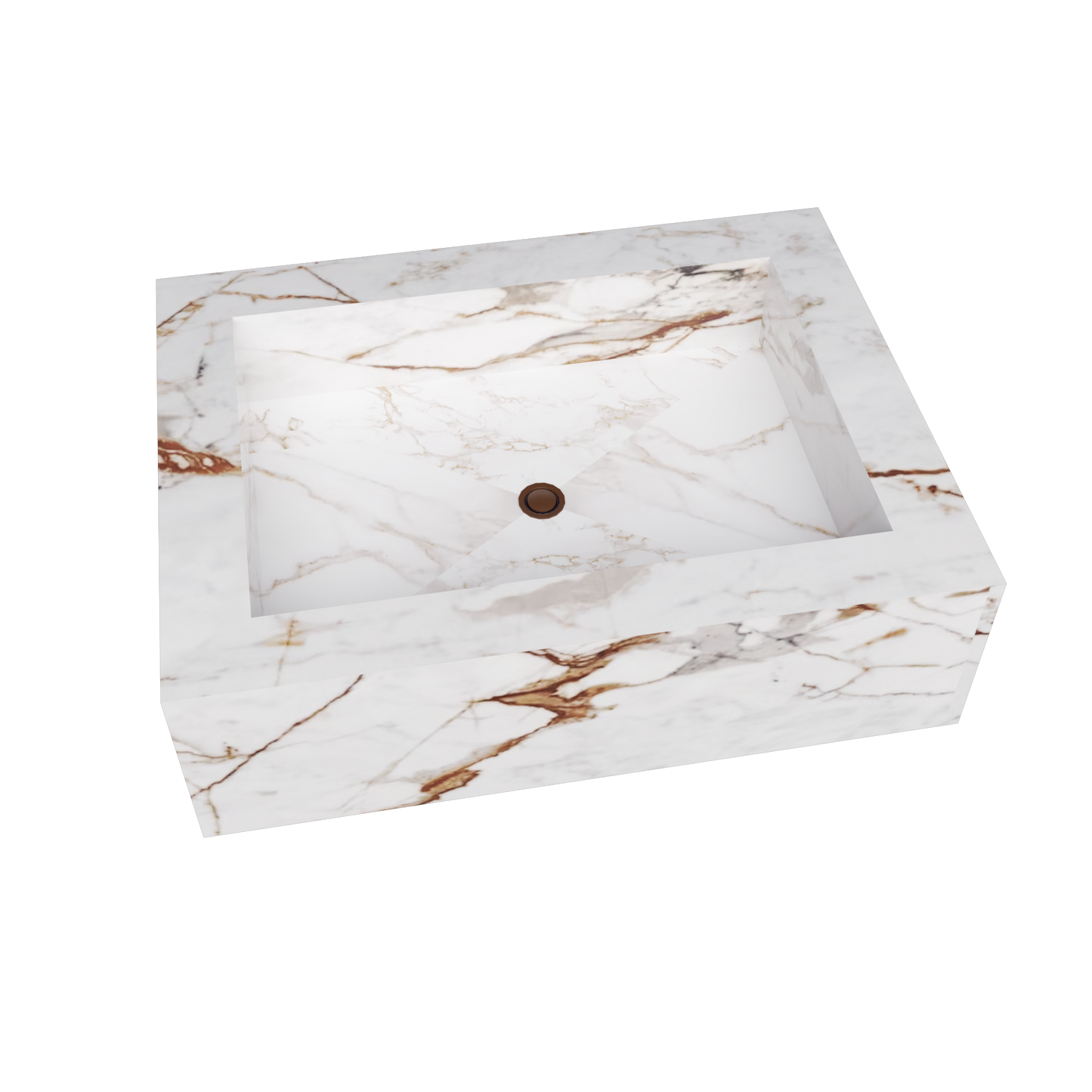 Overlapping Cuba washbasin mod. Celestina - 52 x 40 x 15 cm 