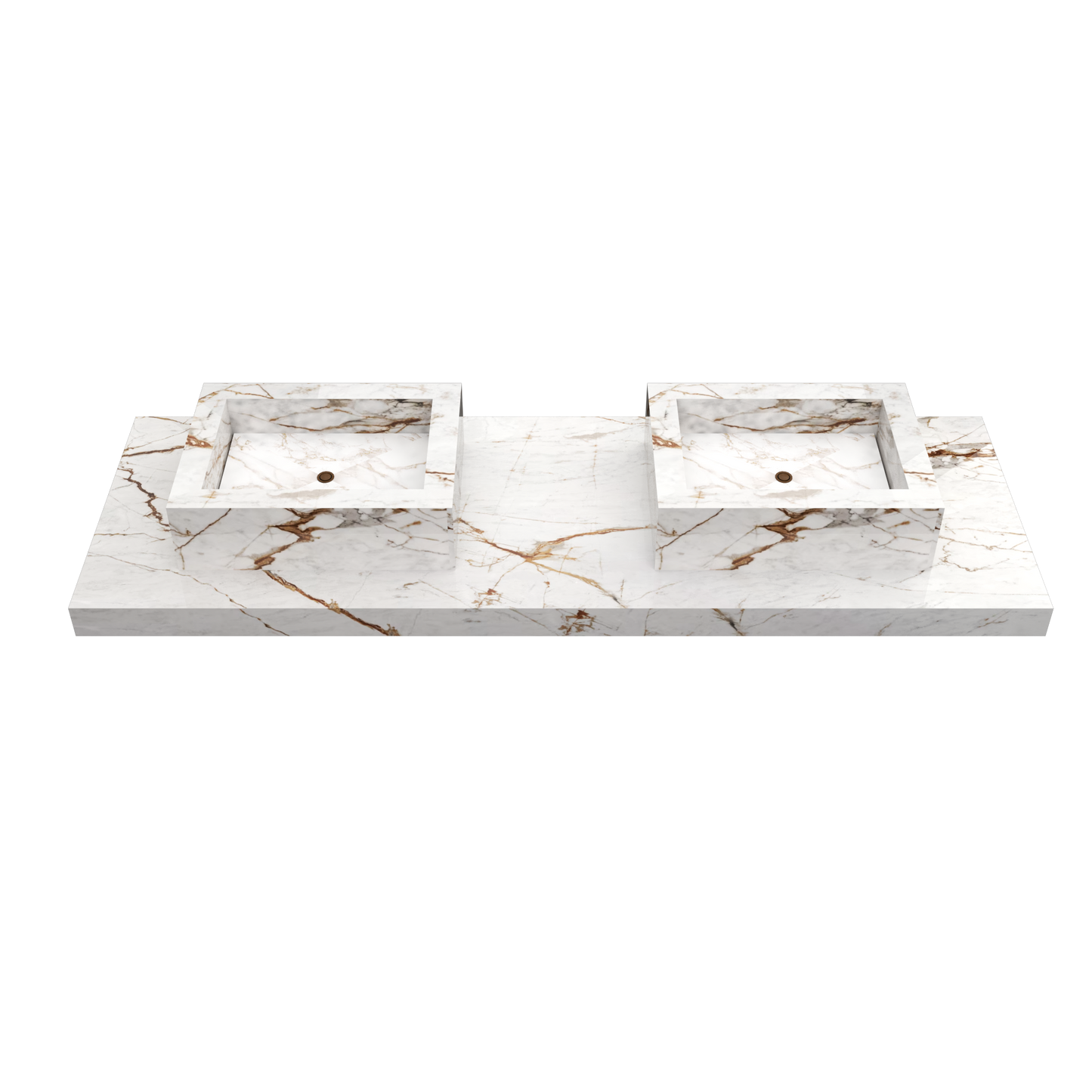 Overlapping Cuba washbasin mod. Celestina - 52 x 40 x 15 cm 