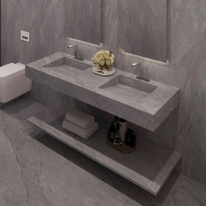 Lavabo Cuba mod. Graziana - 190 x 55 x 15 cm 