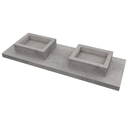 Overlapping Cuba washbasin mod. Allegra - 52 x 40 x 15 cm 