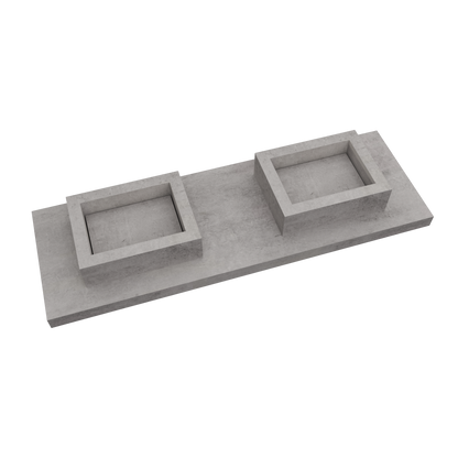 Overlapping Cuba washbasin mod. Allegra - 52 x 40 x 15 cm 