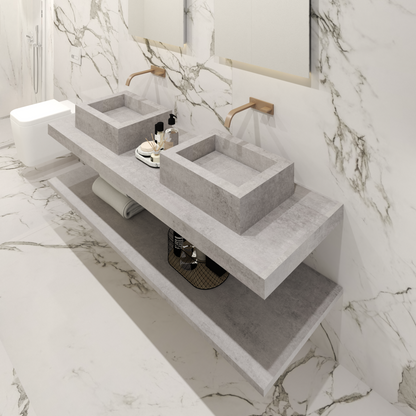 Overlapping Cuba washbasin mod. Allegra - 52 x 40 x 15 cm 