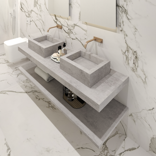 Overlapping Cuba washbasin mod. Allegra - 52 x 40 x 15 cm 