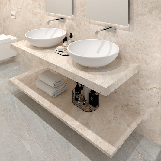 Lavabo Lavabo doppio sovrapposto mod. Giulia - 150x55x15 cm 