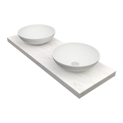 Washbasin Double overlapping basin mod. Giulia - 150 x 55 x 15 cm 