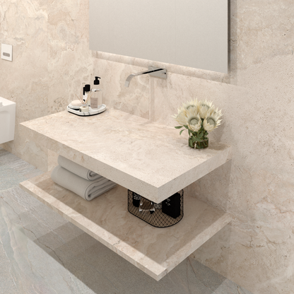 Washbasin Double overlapping basin mod. Giulia - 150 x 55 x 15 cm 